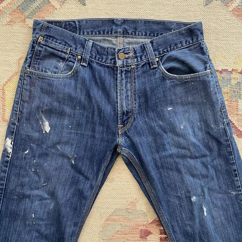 Y2K Levi’s 514 Flap Pocket 34x34 Twisted Seam Vintage Slim Straight Tri Stitch